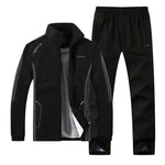 New Men's Set Spring Autumn Men Sportswear 2 Piece Set Sporting Suit Jacket+Pant Sweatsuit Men Clothing Tracksuit Set Outwear