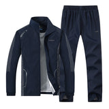 New Men's Set Spring Autumn Men Sportswear 2 Piece Set Sporting Suit Jacket+Pant Sweatsuit Men Clothing Tracksuit Set Outwear