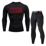 Men's Sportswear set Marvel For Men Male Thermo Clothes compression set Tights Winter Long leggings rashgard suit Quick Dry