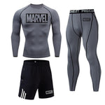 Men's Sportswear set Marvel For Men Male Thermo Clothes compression set Tights Winter Long leggings rashgard suit Quick Dry