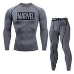 Men's Sportswear set Marvel For Men Male Thermo Clothes compression set Tights Winter Long leggings rashgard suit Quick Dry