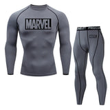 Men's Sportswear set Marvel For Men Male Thermo Clothes compression set Tights Winter Long leggings rashgard suit Quick Dry