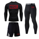 Men's Sportswear set Marvel For Men Male Thermo Clothes compression set Tights Winter Long leggings rashgard suit Quick Dry