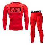 Men's Sportswear set Marvel For Men Male Thermo Clothes compression set Tights Winter Long leggings rashgard suit Quick Dry