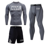 Men's Sportswear set Marvel For Men Male Thermo Clothes compression set Tights Winter Long leggings rashgard suit Quick Dry