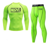 Men's Sportswear set Marvel For Men Male Thermo Clothes compression set Tights Winter Long leggings rashgard suit Quick Dry