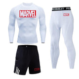 Men's Sportswear set Marvel For Men Male Thermo Clothes compression set Tights Winter Long leggings rashgard suit Quick Dry