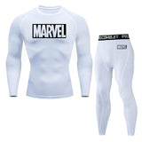 Men's Sportswear set Marvel For Men Male Thermo Clothes compression set Tights Winter Long leggings rashgard suit Quick Dry