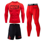 Men's Sportswear set Marvel For Men Male Thermo Clothes compression set Tights Winter Long leggings rashgard suit Quick Dry