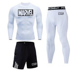 Men's Sportswear set Marvel For Men Male Thermo Clothes compression set Tights Winter Long leggings rashgard suit Quick Dry