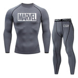 Men's Sportswear set Marvel For Men Male Thermo Clothes compression set Tights Winter Long leggings rashgard suit Quick Dry