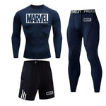 Men's Sportswear set Marvel For Men Male Thermo Clothes compression set Tights Winter Long leggings rashgard suit Quick Dry