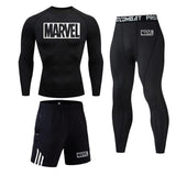 Men's Sportswear set Marvel For Men Male Thermo Clothes compression set Tights Winter Long leggings rashgard suit Quick Dry