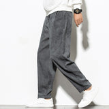 Corduroy Pants Men Spring Summer Casual Pants Black 2019 Straight Stretch Corduroy Trousers Men Big Size 4XL 5XL Y2007