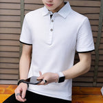 100 Cotton polo Shirt Men Trend Teenagers Leisure Self-cultivation Thin Polo Shirts For Men 4xl Solid Top Tee poloshirt men