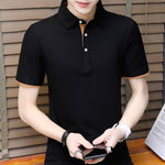 100 Cotton polo Shirt Men Trend Teenagers Leisure Self-cultivation Thin Polo Shirts For Men 4xl Solid Top Tee poloshirt men