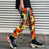 LAPPSTER Ankel Length Camo Pants 2019 Overalls Men Streetwear Hip Hop Cargo Pants Camouflage Hip Hop Joggers Track Pants Orange